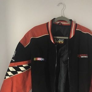 Vintage NASCAR real leather jacket